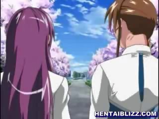 Magnífico rubia hentai chavala con grande ronda tetitas cabalgando peter